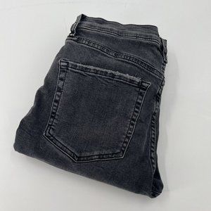Free People Distressed Skinny Black Jeans Women's W 28R